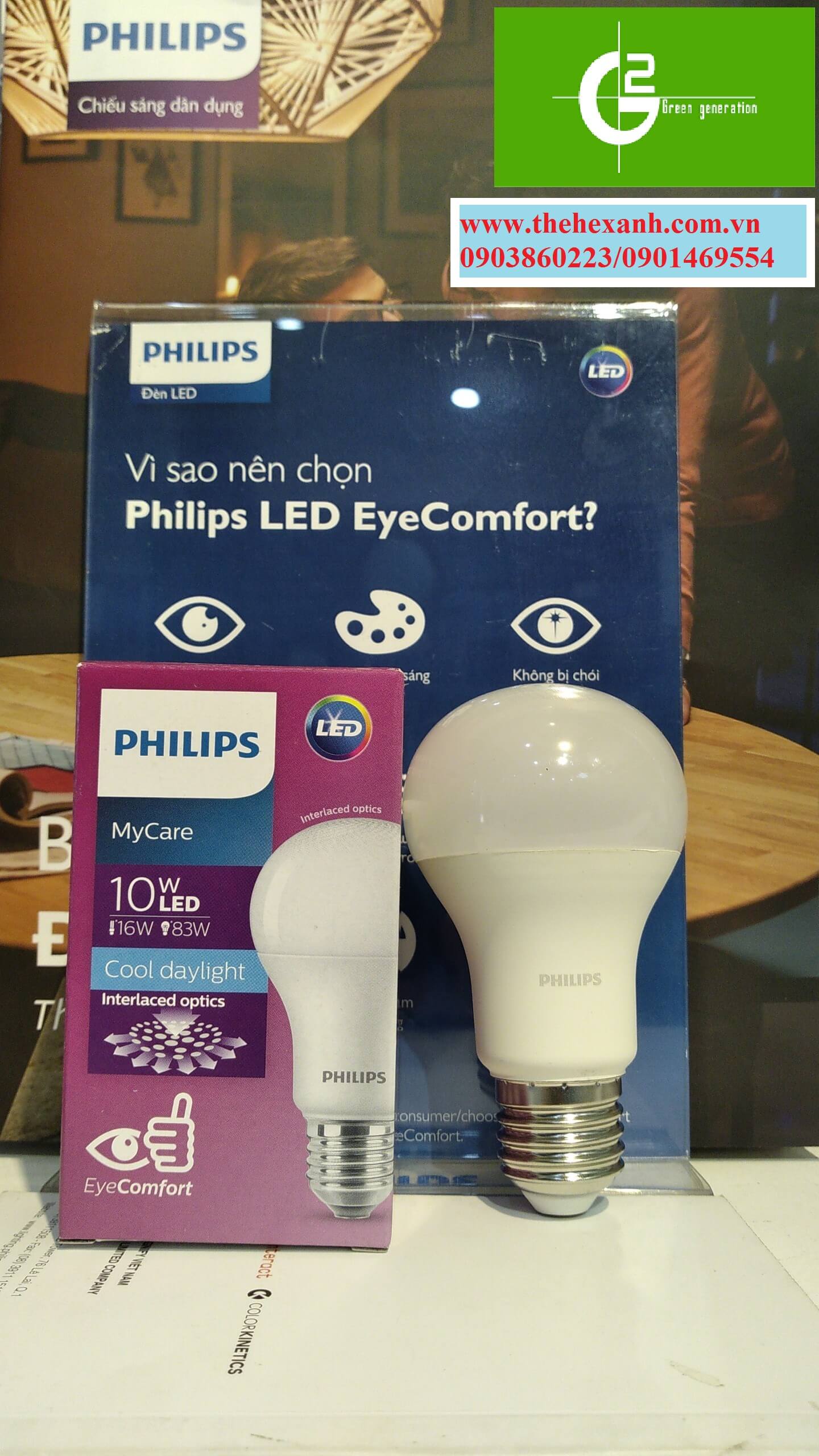 Bóng đèn LED Philips LEDBulb MyCare 10W E27 230V 1CT/12 APR